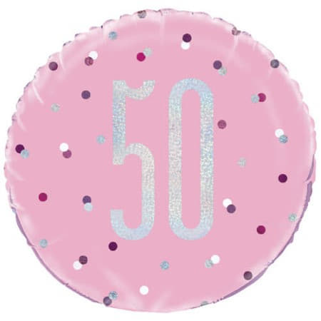 Pink Glitz Age 50 Balloon I 50th Birthday Party Supplies I My Dream Party Shop UK