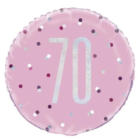 Pink Glitz Age 70 Balloon I 70th Birthday Party Decorations I My Dream Party Shop UK