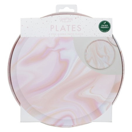 Pink Marble Plates I Pink Party Tableware I My Dream Party Shop