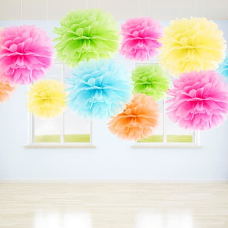 Lemon Tissue Pom Pom I Yellow Paper Party Decorations I My Dream Party Shop I UK