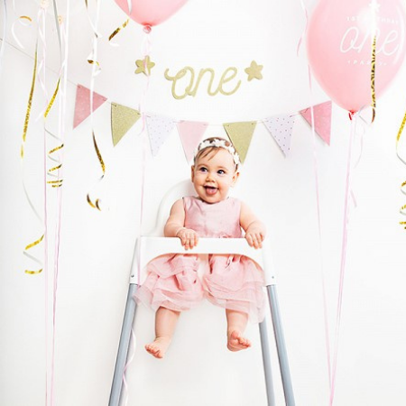Pink and Gold Bunting I Pretty Pink Party Decorations I My Dream Party Shop