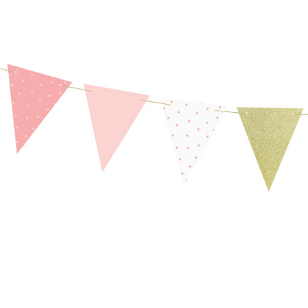 Pink and Gold Bunting I Pretty Pink Party Decorations I My Dream Party Shop