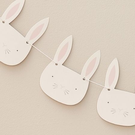 Pink and White Rabbit Bunting I Easter Party Supplies I My Dream Party Shop
