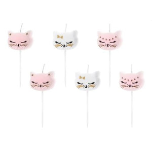 Pink Cat Candles I Cat Party Supplies I My Dream Party Shop UK