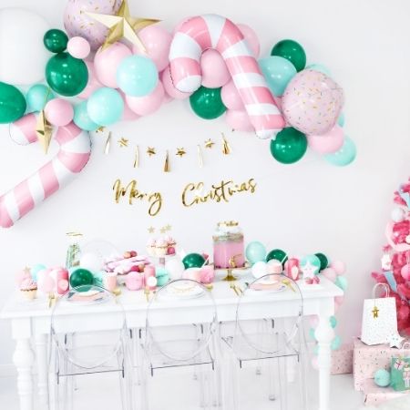Pink Candy Cane Foil Balloon I Festive Party Balloons I My Dream Party Shop