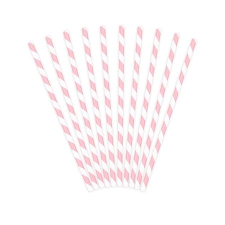 Pink and White Striped Straws I Modern Pink Party Decorations I My Dream Party Shop UK
