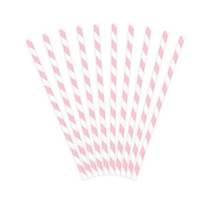 Pink and White Striped Straws I Modern Pink Tableware I My Dream Party Shop UK