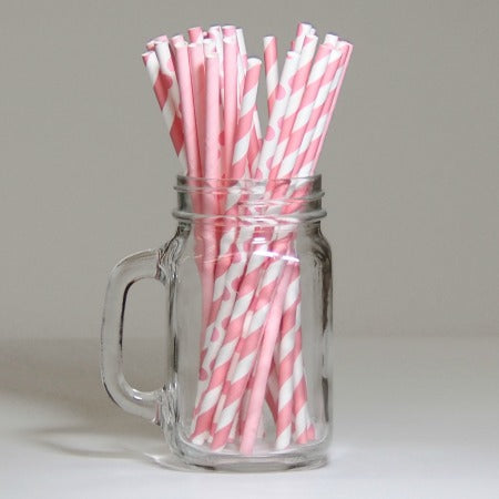 Pink and White Straws I Pretty Pink Tableware I My Dream Party Shop I UK