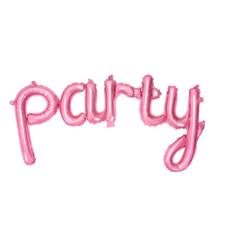 Pink Party Word Balloon I Modern Script Balloons I My Dream Party Shop UK