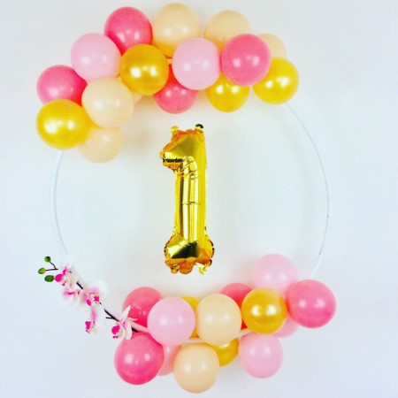 Pink, Blush and Gold Balloon Hoop Kit I DIY Balloon Decorations I My Dream Party Shop I UK