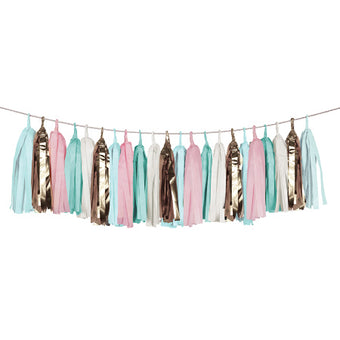 Pastel and Gold Tassel Garland I Modern Party Decorations I My Dream Party Shop