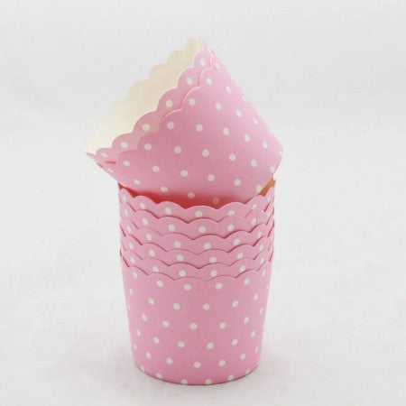 Pink Polka Dot Baking Cups I Pretty Tableware &amp; Decorations I My Dream Party Shop I UK