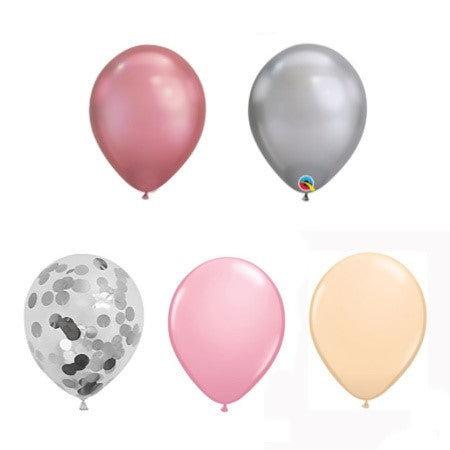 Pink, Silver and Blush Balloon Garland Kit I Modern Balloon Garlands  I My Dream Party Shop I UK
