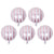 Round Candy Striped Pink Foil Balloons I Pastel Party Balloons I UK