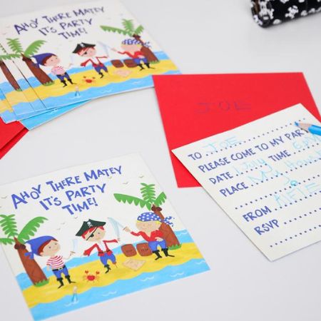 Ahoy There Matey Pirate Party Invitations I Pirate Party Supplies I My Dream Party Shop UK