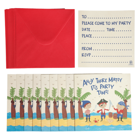 Ahoy There Matey Invitations I Pirate Party Supplies I My Dream Party Shop UK