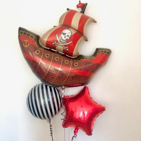 Pirate Helium Foil Balloons Inflated for collection I My Dream Party Shop Ruislip