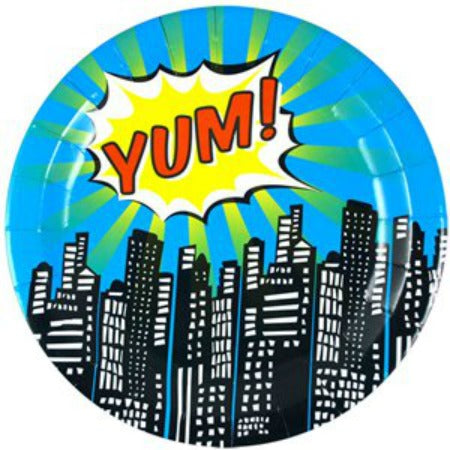 Pop Art Superhero Party Plates I Superhero Party Decorations I My Dream Party Shop