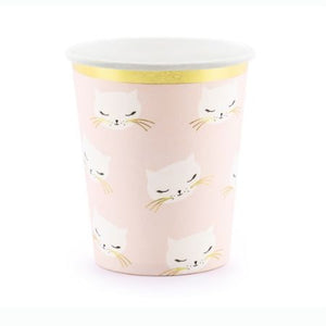 Pretty Pink Cat Cups I Pretty Pink Cat Party Supplies I My Dream Party Shop UK