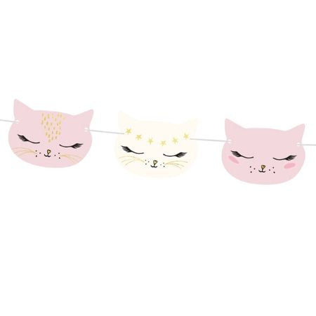 Pretty Pink Cat Garland I Pretty Pink Cat Party Supplies I My Dream Party Shop UK
