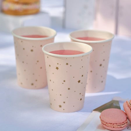 Pink and Gold Princess Party Cups I Princess Party Supplies I My Dream Party Shop UK