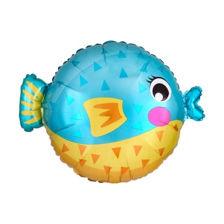Colourful Puffer Fish Foil Balloon I Under the Sea Party Balloons I My Dream Party Shop UK