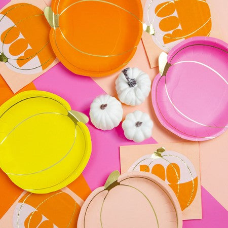 Pumpkin Shaped Plates I Modern Halloween Party Supplies I My Dream Party Shop
