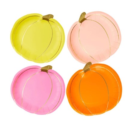 Pumpkin Shaped Plates I Modern Halloween Party I My Dream Party Shop