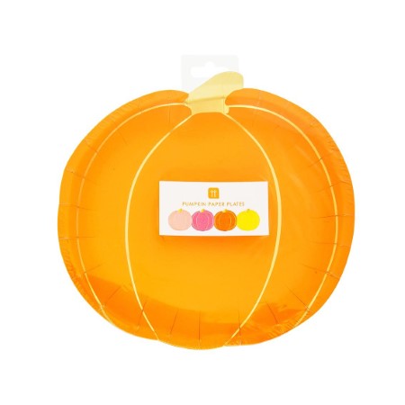 Pumpkin Shaped Plates I Modern Halloween Party I My Dream Party Shop