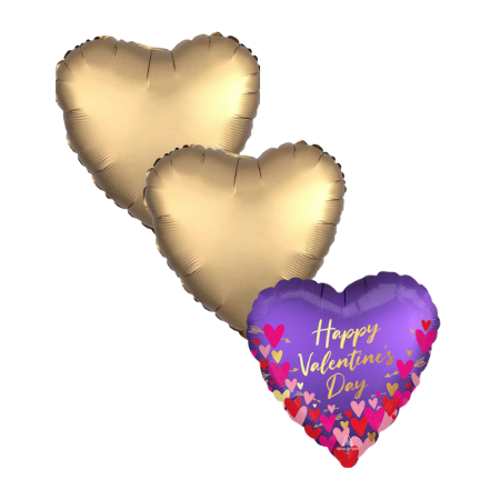 Purple Valentines Day Helium Balloons Ruislip I My Dream Party Shop