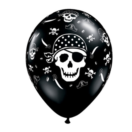 Black & White Pirate Balloons by Qualatex I Skull & Crossbones Balloons I My Dream Party Shop I UK