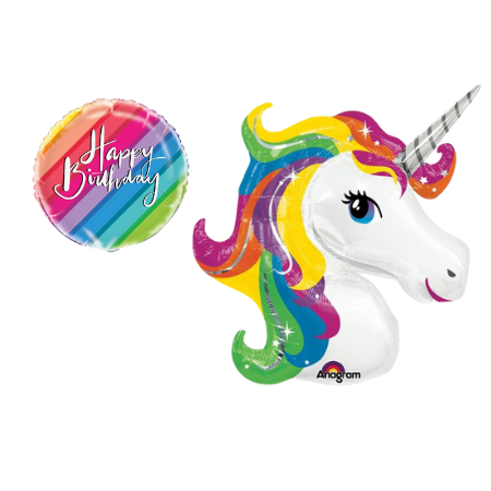 Rainbow Unicorn Helium Balloons I Helium Balloons Ruislip I My Dream Party Shop