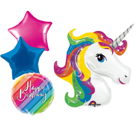 Rainbow Unicorn Helium Balloons I Helium Balloons Ruislip I My Dream Party Shop