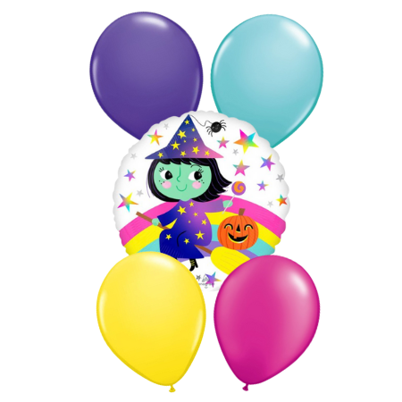 Rainbow Witch Halloween Helium Balloon for Collection I Halloween Party I My Dream Party Shop