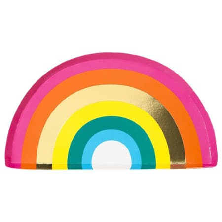 Rainbow Brights Rainbow Shaped Plates I  Rainbow Party Tableware I My Dream Party Shop I UK
