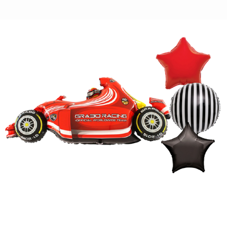 Racing Car Helium Balloon Set I Helium Balloons Ruislip I My Dream Party Shop