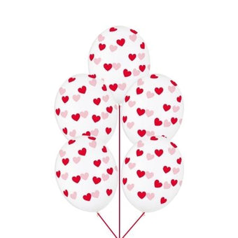 Red Heart Crystal Clear Latex Balloons I Valentines Day Balloons I My Dream Party Shop