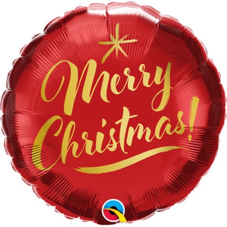 Red and Gold Merry Christmas Balloon I Christmas Balloons I My Dream Party Shop
