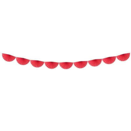 Red Fan Garland I Modern Red Party Supplies I My Dream Party Shop UK