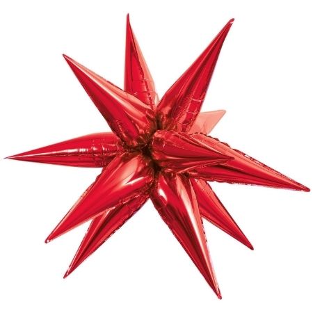 Red Starburst 3D Foil Balloon 70 cm I Red Party Supplies I My Dream Party Shop 