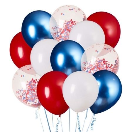 Red, White and Blue Confetti Balloon Bundle I Royal Jubilee Decorations I My Dream Party Shop