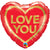 Red and Gold Love You Heart Balloon I Helium Balloons Ruislip I My Dream Party Shop