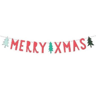 Red and Green Merry Xmas Garland I Christmas Decorations I My Dream Party Shop