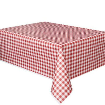 Red and White Gingham Chequered Tablecover I Farm Party Supplies I My Dream Party Shop UK
