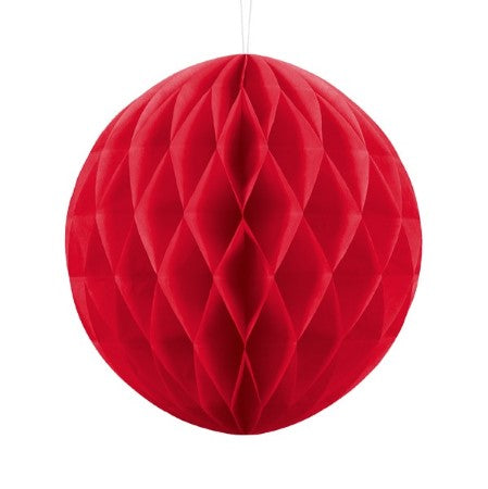 Red Honeycomb Ball I Modern Red Decorations I My Dream Party Shop I UK