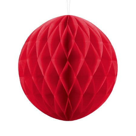 Red Honeycomb Ball I Modern Red Decorations I My Dream Party Shop I UK