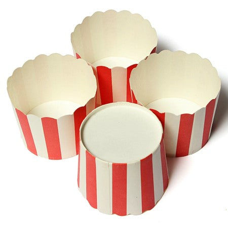Red and White Striped Baking Cups - Main Image