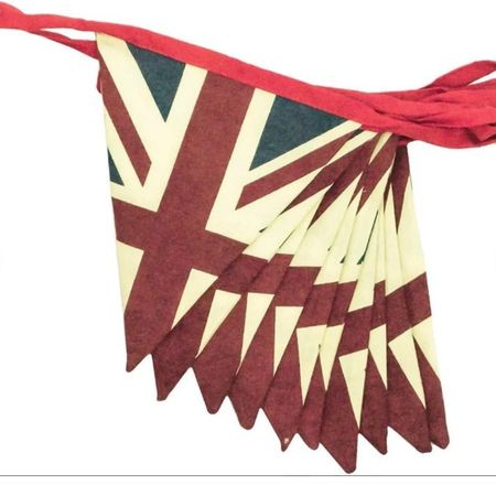 Retro Fabric Union Jack Bunting I Royal Coronation Party Decorations I My Dream Party Shop UK