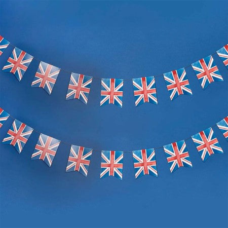 Retro Union Jack Bunting 3 Metres I Royal Coronation Party Decorations I My Dream Party Shop