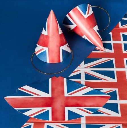 Vintage Cone Union Jack Party Hats I Coronation Party Supplies I My Dream Party Shop UK